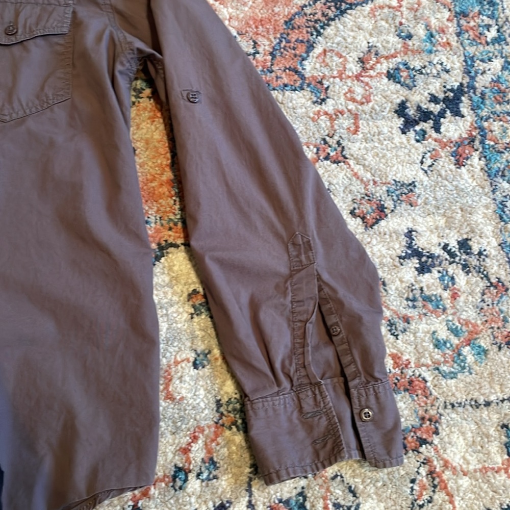 Machine Button Up Grey Button Down Large - Picture 5 of 7